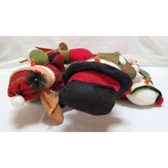 Whimsical Snowman Family Skiing Christmas Decor Approximately 14.5" Long - Picture 6 of 9